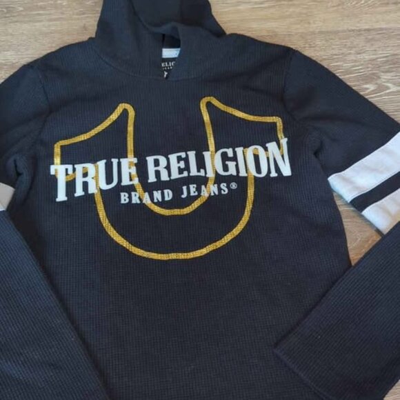 True religion girls size 6 long sleeve hooded top - Picture 1 of 4